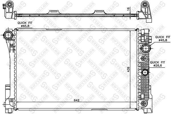 Радиатор системы охлаждения акпп MB W204/S204 2.5-3.5/2.2CDi 07> STELLOX 1026554_SX