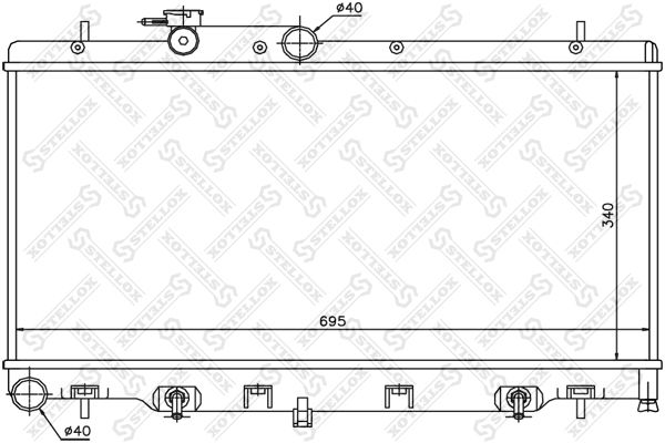 Радиатор системы охлаждения акпп subaru legacy ivoutback 2.0i 16v 03-05 STELLOX 10-25429-SX