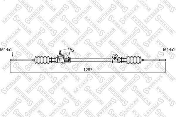 Рейка рулевая мех-ская 51762 Ford Scorpio I 85-94 STELLOX 0035013_SX