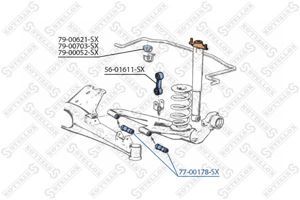 Сайлентблок задн. рычага BMW Е30/Е28 80-91/Е36/Z3 94> STELLOX 7700178_SX