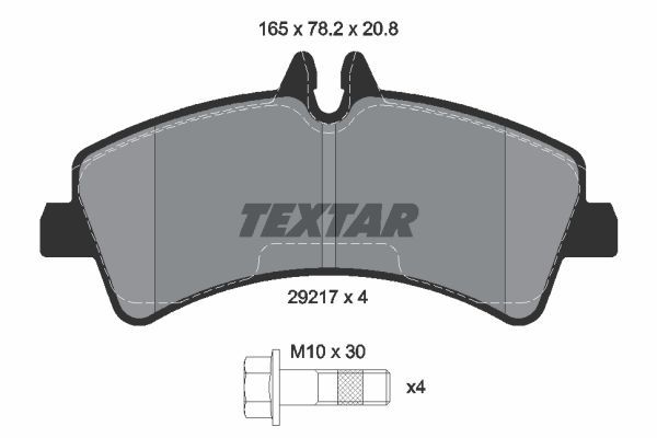 Колодки задние MB 4/5/6T-Sprinter/VW Crafter 30-50 2006-> TEXTAR 2921702