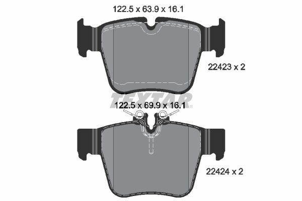 Колодки задние MB W205/C205/GLC (X253) TEXTAR 2242301