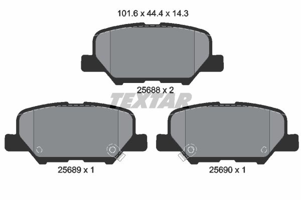 Колодки задние PSA C4 Aircross/4008/MAZDA 6 III/MMC ASX/Out III TEXTAR 2568801