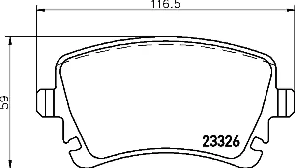 Колодки задние с противошумной пластиной Q+ VOLKSWAGEN TEXTAR 2332603