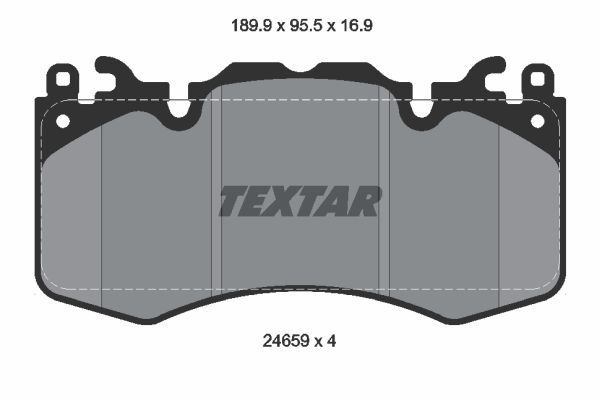 Колодки передние LAND ROVER Discovery IV/RR III/RR Sport 2010-> TEXTAR 2465901