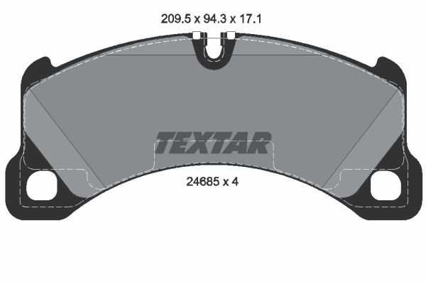 Колодки передние PORSCHE Cayenne II/VW Touareg II/Type Brembo TEXTAR 2468501