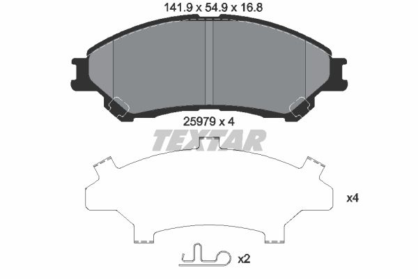 Колодки передние SUZUKI SX4 II S-Cross 13->/Vitara III 15->/Alivio TEXTAR 2597901