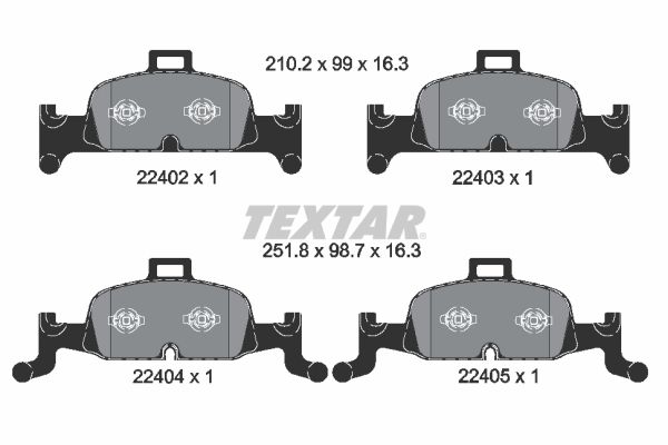 Колодки передние TEXTAR 2240201