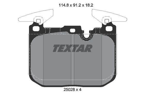 Колодки передние с противошумной пластиной Q+ BMW F20/F30 2012-> M-Technik TEXTAR 2502801