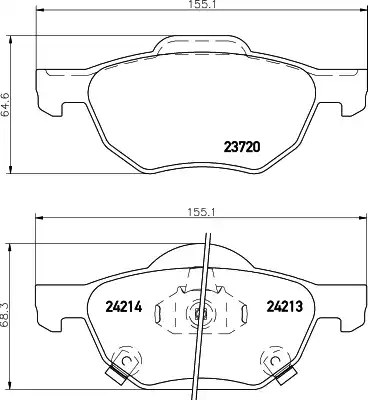 Колодки передние с противошумной пластиной Q+ HONDA ACCORD 03- TEXTAR 2372001