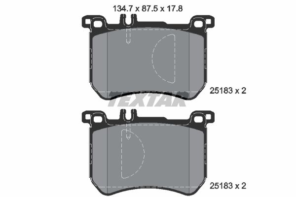 Колодки передние с противошумной пластиной Q+ MB S-Class VII (W222) /SL VI (R231) TEXTAR 2518301