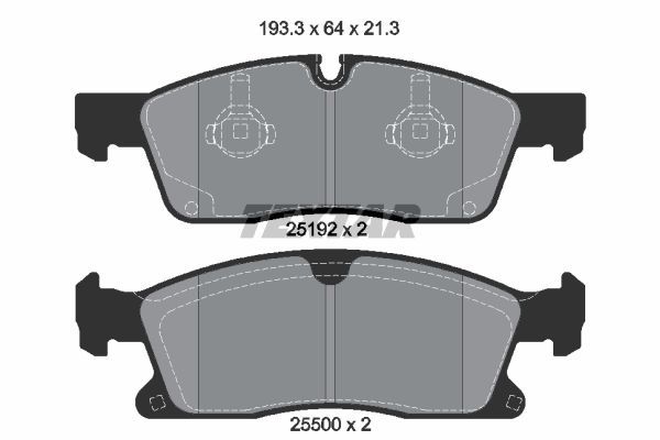 Колодки передние с противошумной пластиной Q+ MB W166 TEXTAR 2519202