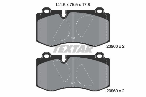 Колодки передние с противошумной пластиной Q+ MB W211 W221 05-> TEXTAR 2396001