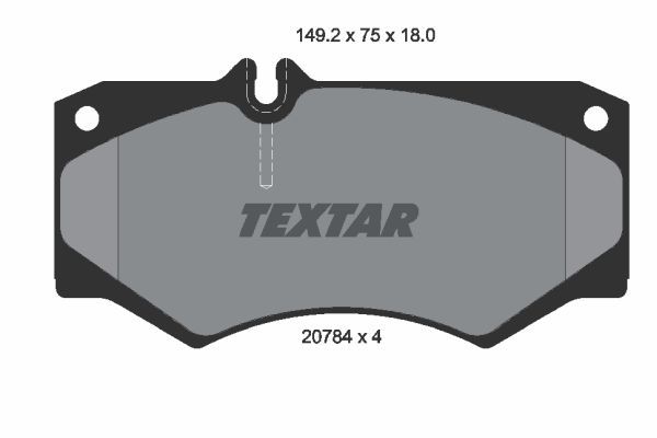 Колодки передние с противошумной пластиной Q+ MB W460/463 VW LT TEXTAR 2078401