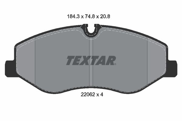 Колодки передние с противошумной пластиной Q+ MERCEDES-BENZ TEXTAR 2206201