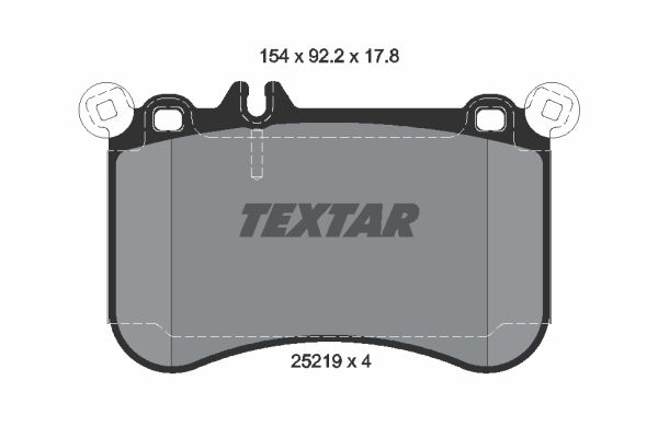 Колодки передние с противошумной пластиной Q+ MERCEDES-BENZ TEXTAR 2521901