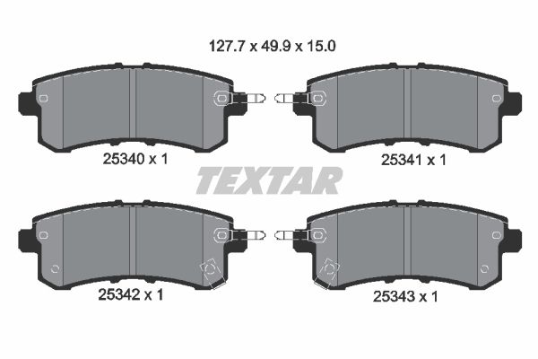 Колодки тормозные задние INFINITI NISSAN TEXTAR 2534001