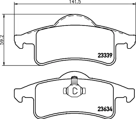 Колодки тормозные задние JEEP JEEP (BJC) TEXTAR 2333901