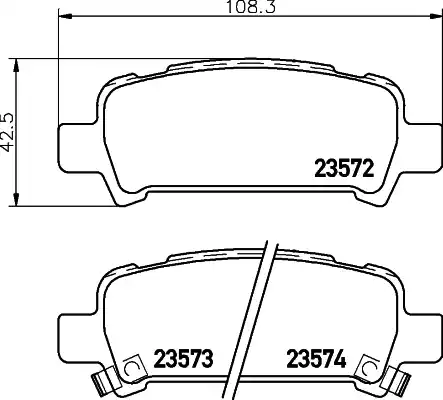 Колодки тормозные задние TEXTAR 2357202