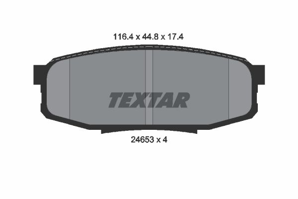 Колодки тормозные задние TEXTAR 2465301