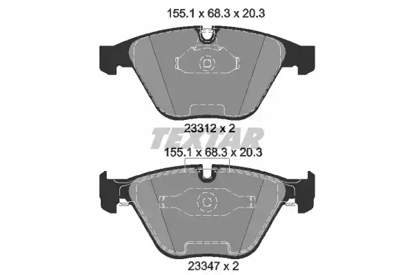 Колодки тормозные передние BMW TEXTAR 2331207