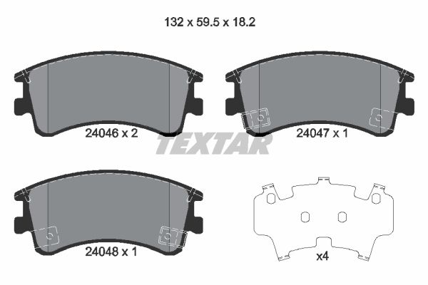 Колодки тормозные передние TEXTAR 2404601