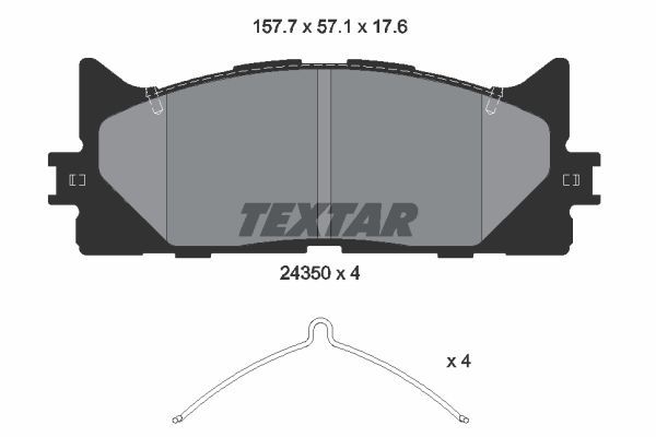 Колодки тормозные передние TEXTAR 2435001