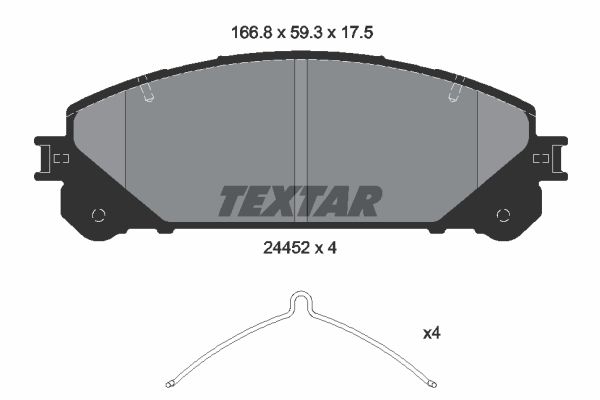 Колодки тормозные передние TEXTAR 2445201