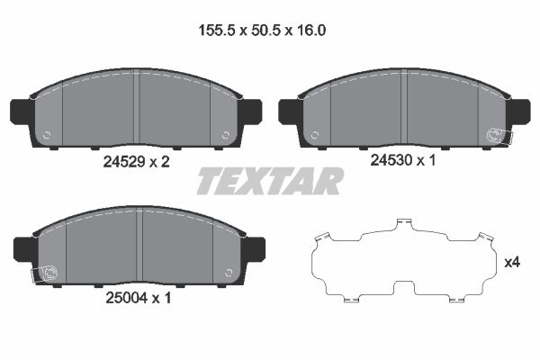 Колодки тормозные передние TEXTAR 2452901