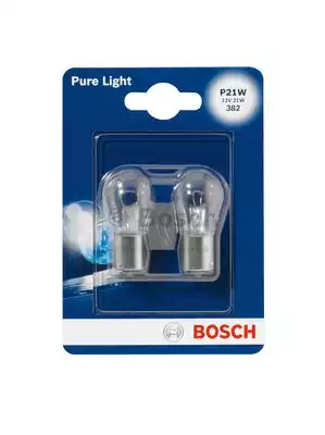 Лампа 12V P21W 21W BA15s BOSCH Pure Light комплект блистер 1 987 301 017