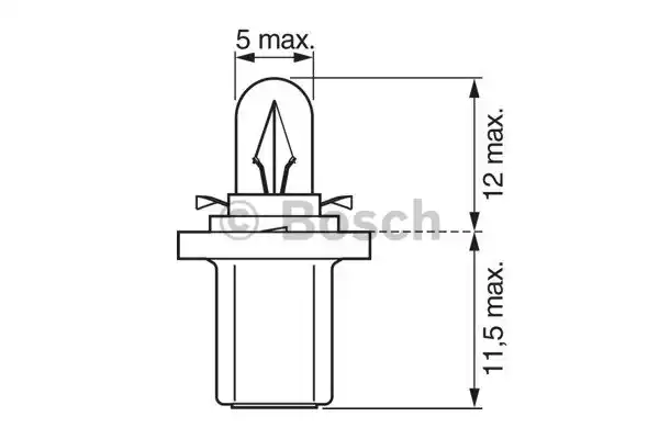 Лампа 24V 1,2W B8,5d BOSCH 1 987 302 514