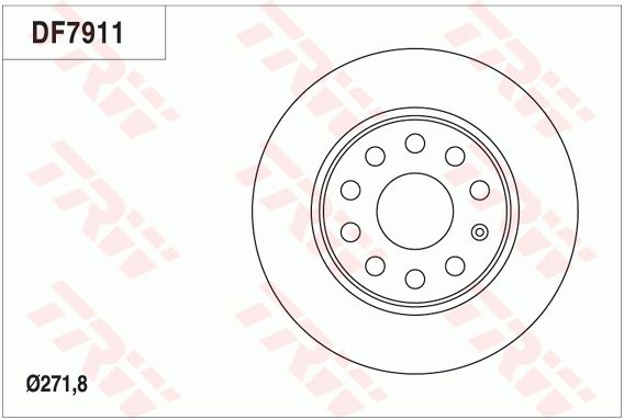 Диск тормозной задний TRW DF7911