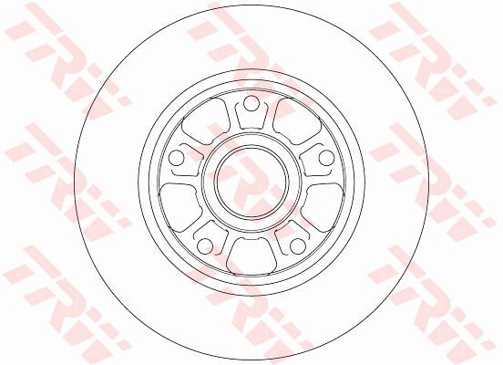 Диск тормозной задний без подшипника и кольца ABS TRW DF6182