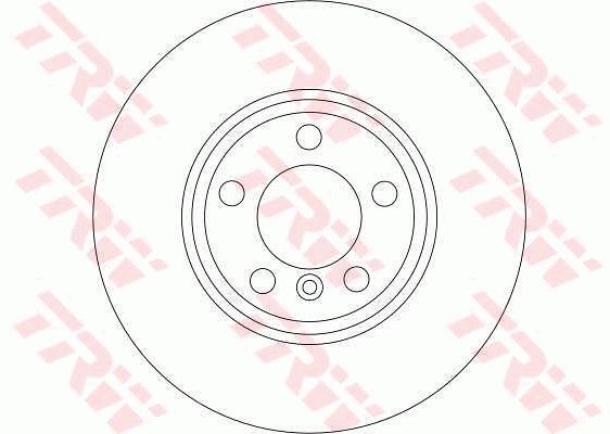 Диск тормозной передний BMW E60/61 03-> вент TRW DF4361