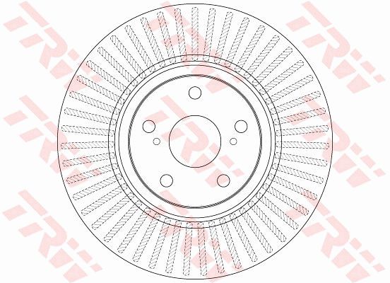 Диск тормозной передний TOYOTA Avensis III/Verso 2009-> /Vent D=320mm TRW DF6268