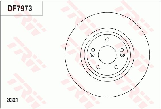 Диск тормозной передний TRW DF7973