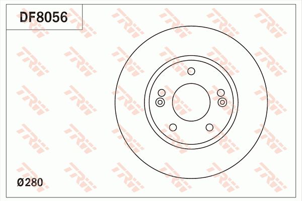 Диск тормозной передний TRW DF8056