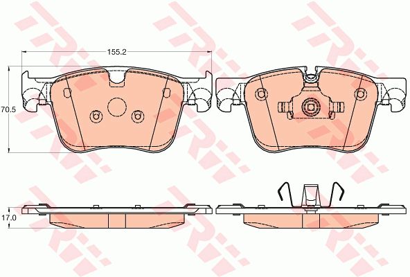 Колодки передние CITROEN C4 Picasso II/PEUGEOT 308 II 2014-> TRW GDB2035