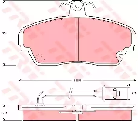 Колодки передние ГАЗ 2705/3221/3302 HONDA Legend/ROVER 800/GAZ Gazelle TRW GDB851