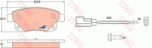 Колодки тормозные задние TRW GDB1725