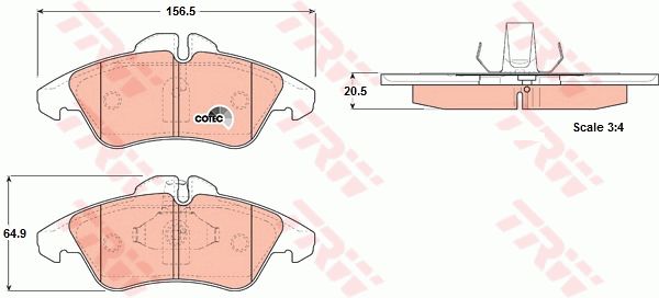 Колодки тормозные передние TRW GDB1220