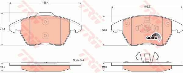 Колодки тормозные передние TRW GDB1605