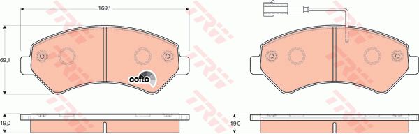 Колодки тормозные передние TRW GDB1703