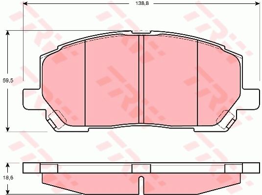 Колодки тормозные передние TRW GDB3286