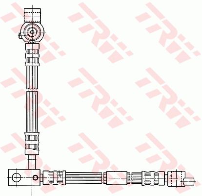 Шланг тормозной передний R NISSAN Primera P12 /L=260mm TRW PHD541