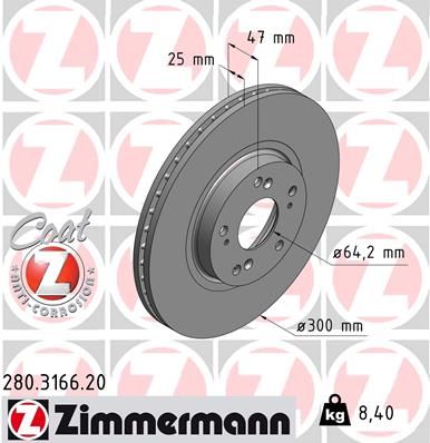 ДИСК ТОPМОЗНОЙ ZIMMERMANN 280316620