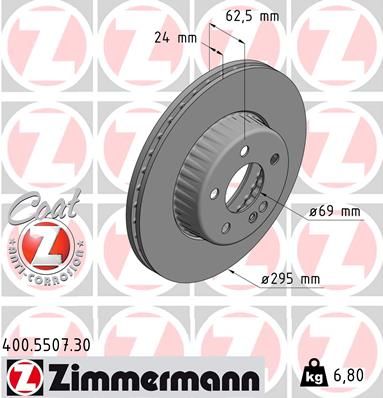 ДИСК ТОРМ ПЕР MER C-CLASS (W205) | C-KLASSE C 160 (205.044) 04.2015 - ZIMMERMANN 400550730