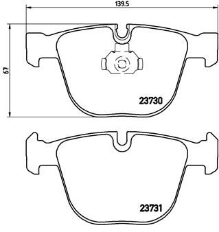 Колодки задние BMW E60/E65/X5(E70)/X6(E71) all 02-> BREMBO P06026