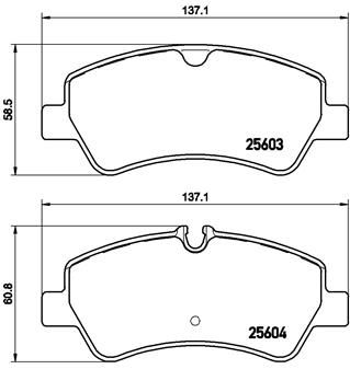 Колодки задние FORD Transit 12>/Tourneo 12> BREMBO P 24 160