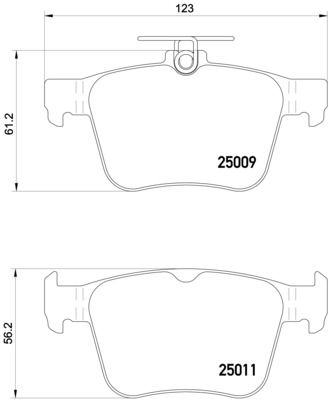 Колодки задние SKODA Rapid 2014->/VW Golf VII 2012-> BREMBO P85124